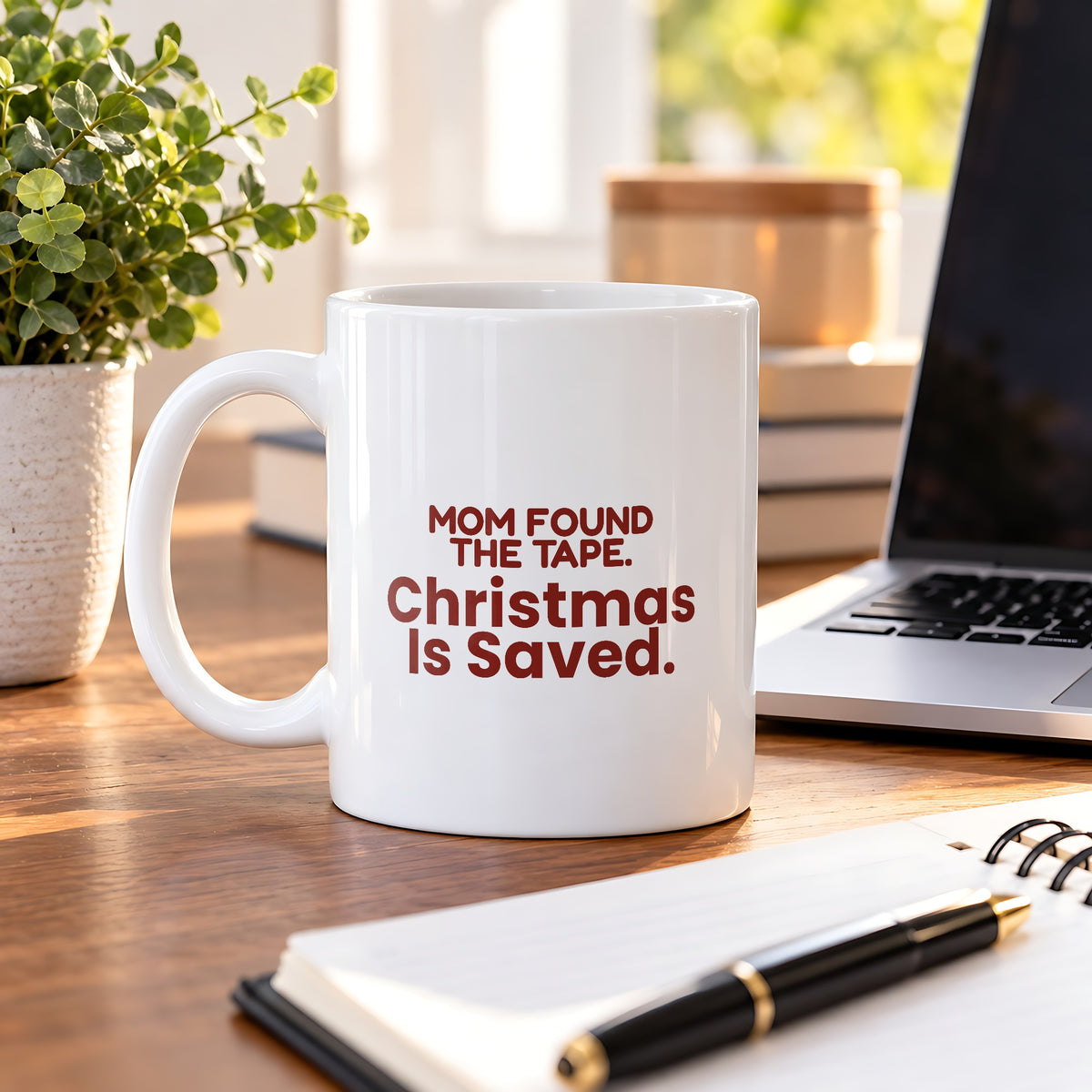 Funny Mom Christmas Coffee Mug Mom Found The Tape Christmas Is Saved - photo 4