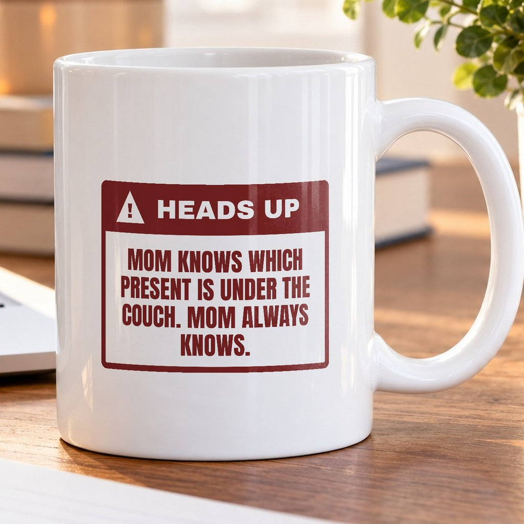 Funny Christmas Mom Coffee Mug Mom Knows What's Under The Couch - photo 5