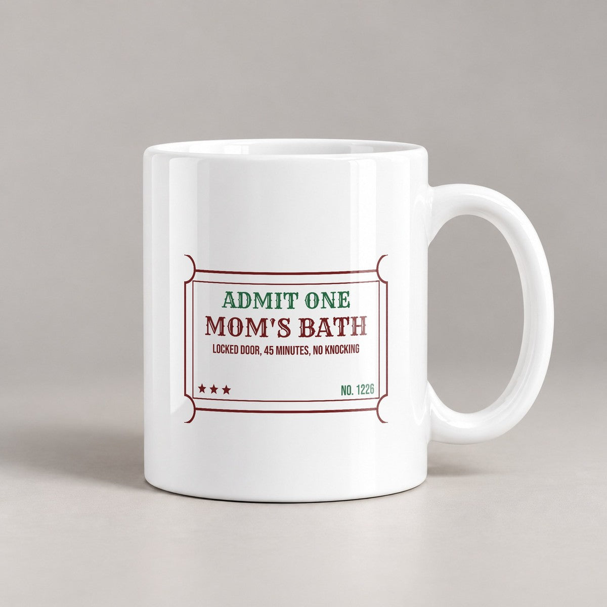 Funny Christmas Mom Coffee Mug Mom's Bath Locked Door 45 Minutes - photo 1