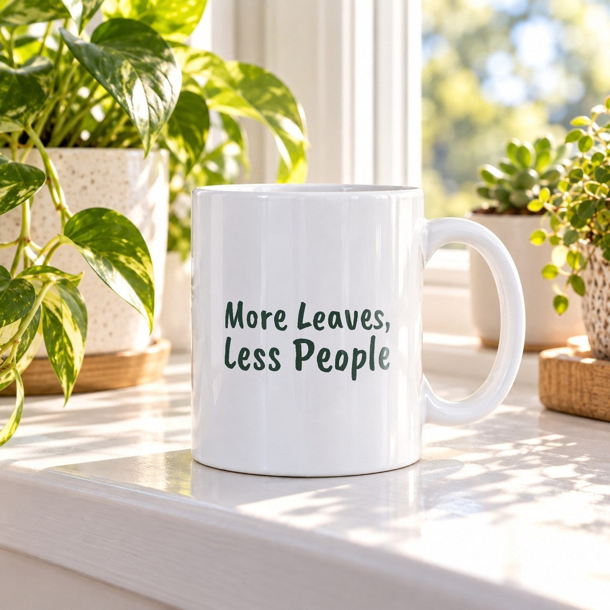 Funny Plant Coffee Mug More Leaves Less People For - photo 3