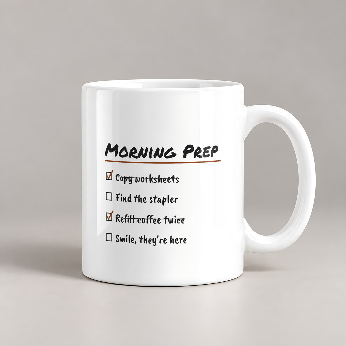 Funny Teacher Coffee Mug Morning Prep Checklist For Teachers - photo 2