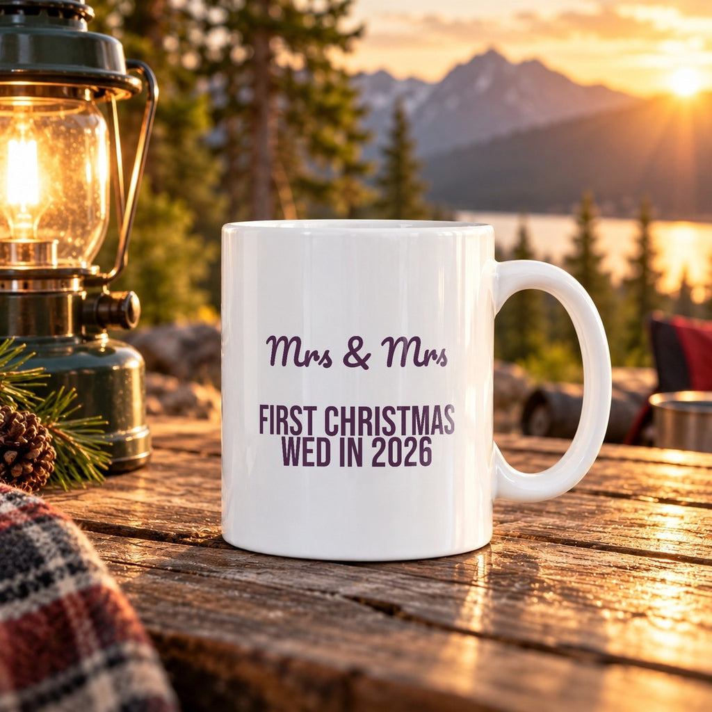 Mrs And Mrs First Christmas Wed In 2026 Coffee Mug For Brides - photo 3