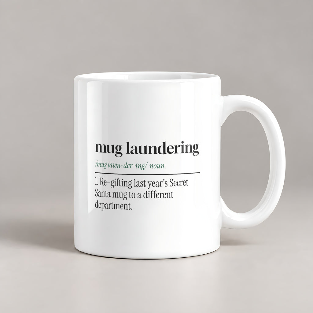 Funny Office Christmas Coffee Mug Mug Laundering Secret Santa Dictionary - photo 3