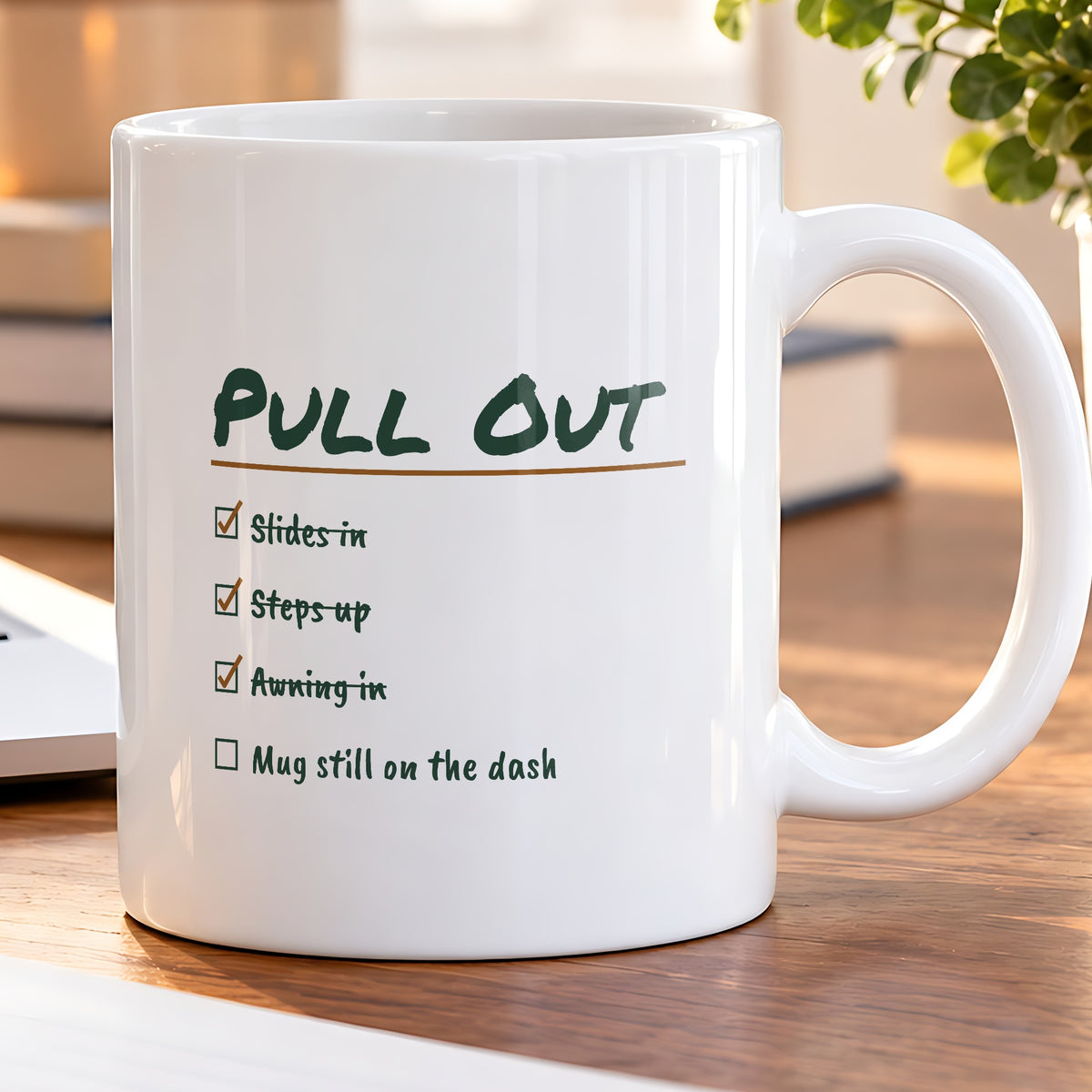 Funny RV Camping Coffee Mug Pull Out Checklist Mug Still On The Dash - photo 5