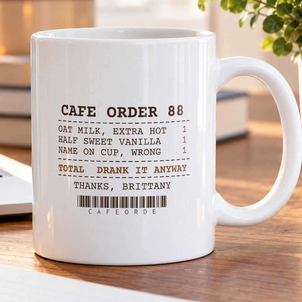 Funny Coffee Lover Mug Name Spelled Wrong Cafe Receipt - photo 5