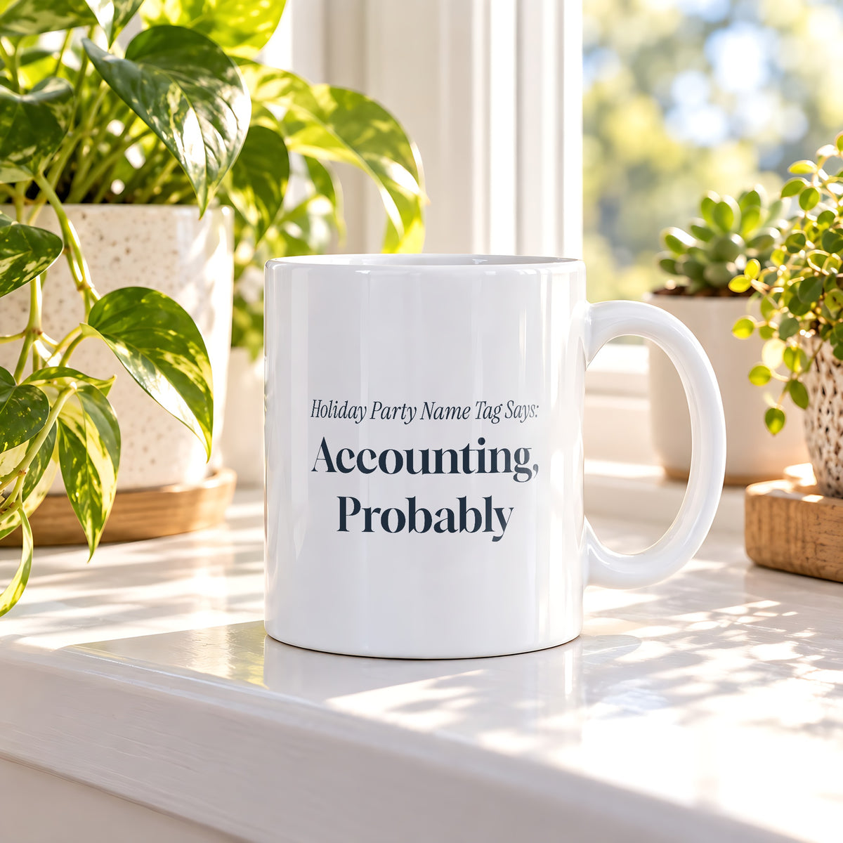 Funny Office Christmas Coffee Mug Holiday Party Name Tag Accounting - photo 3