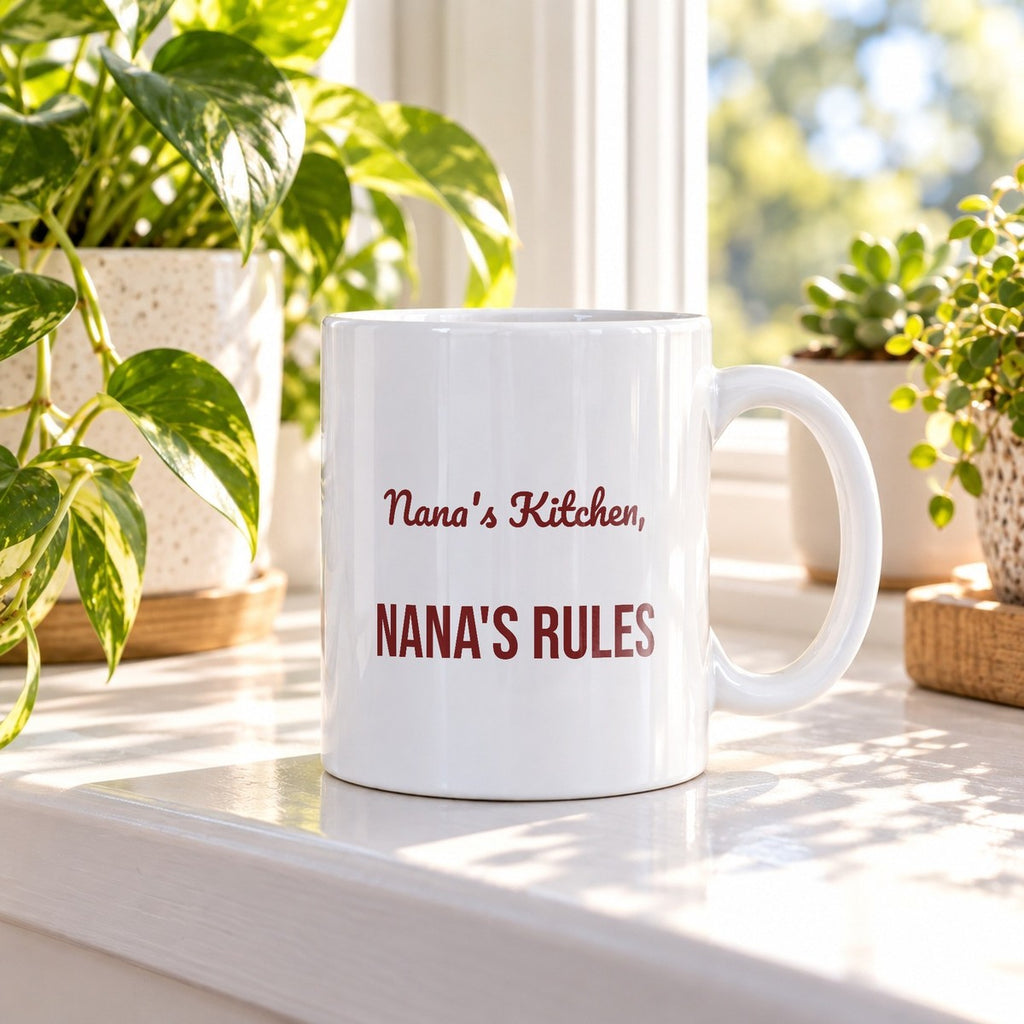Christmas Coffee Mug Nana's Kitchen Nana's Rules For Grandma - photo 3