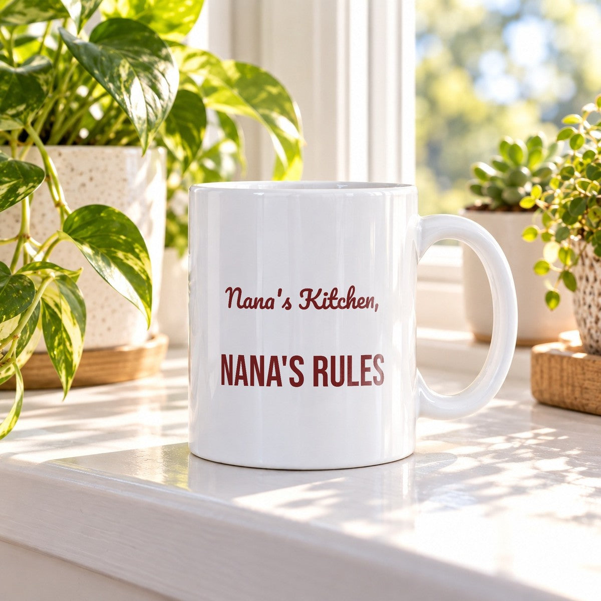 Christmas Coffee Mug Nana's Kitchen Nana's Rules For Grandma - photo 3