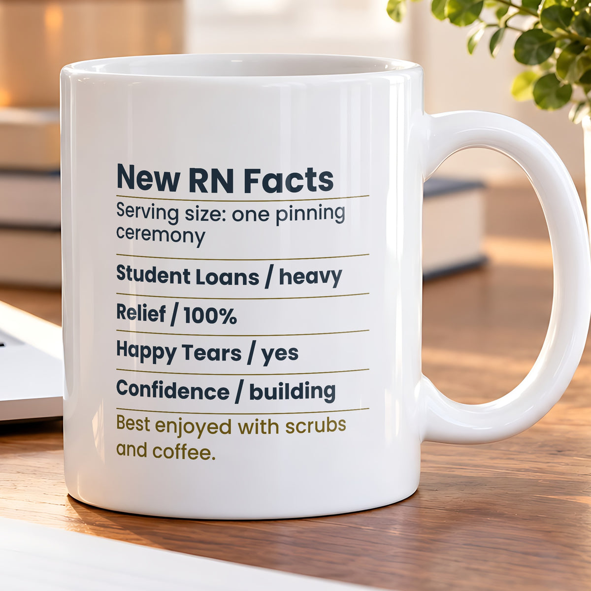 New RN Coffee Mug Funny Nutrition Label For Nursing Graduation - photo 5
