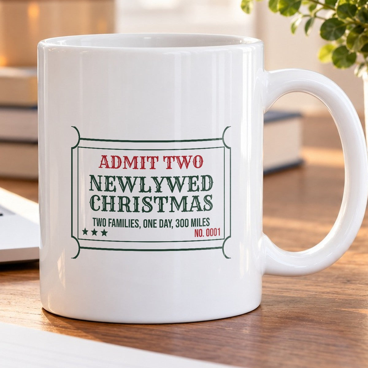 Funny Christmas Coffee Mug Newlywed Christmas Two Families One Day - photo 5