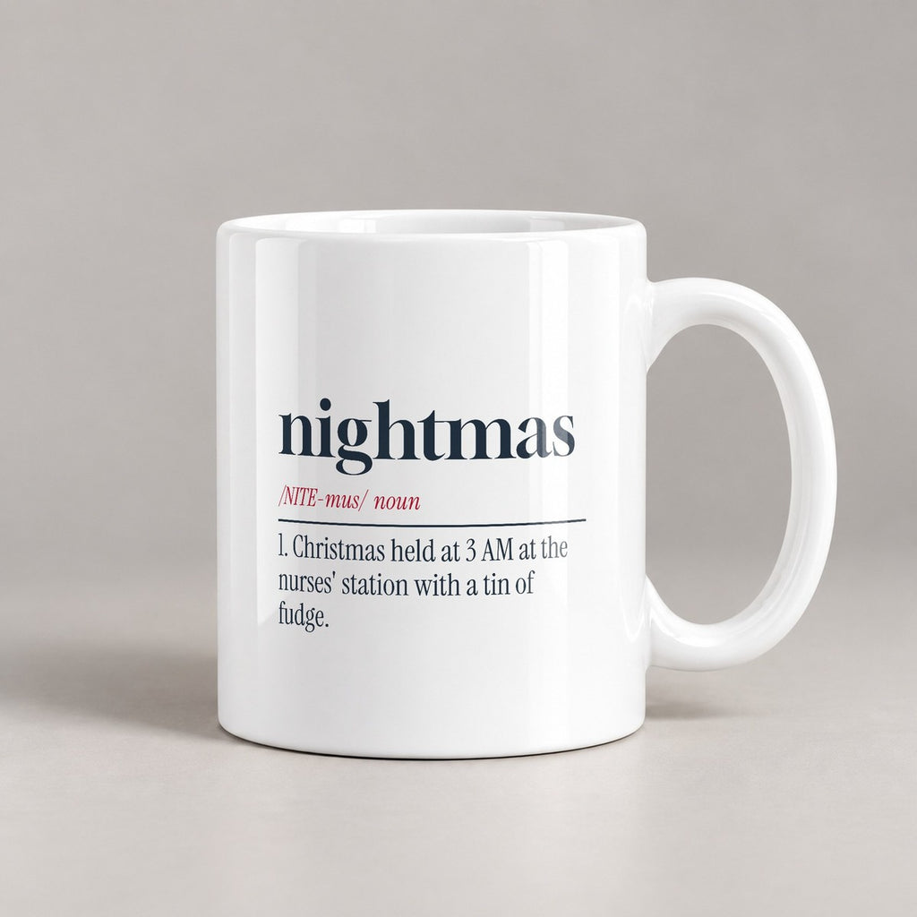 Funny Christmas Nurse Coffee Mug Nightmas Dictionary Definition - photo 1