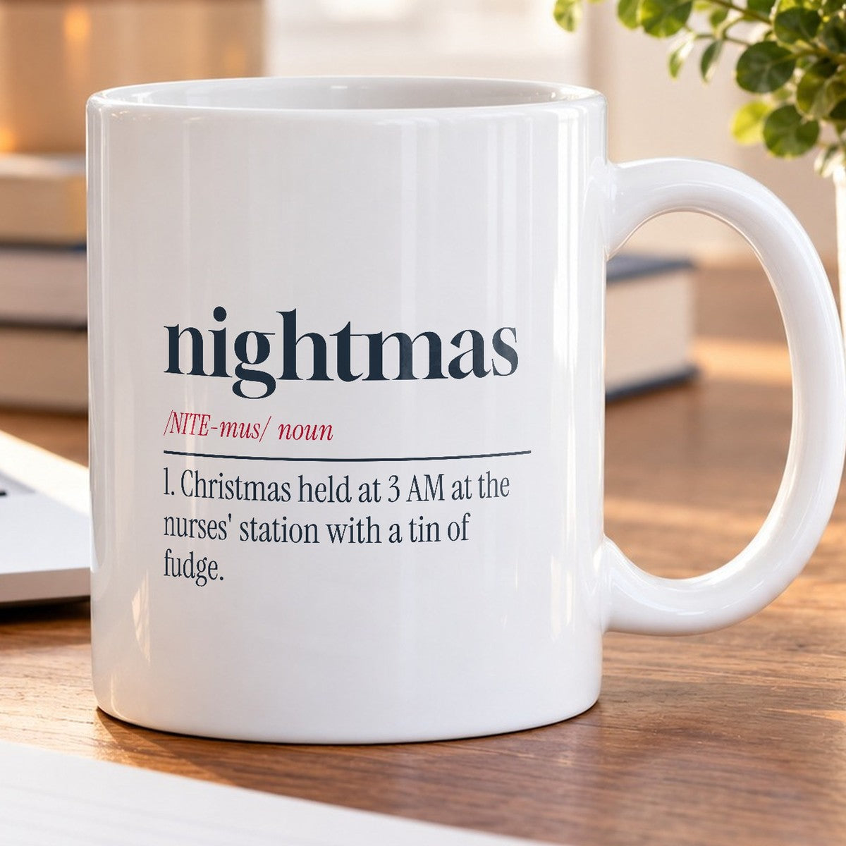 Funny Christmas Nurse Coffee Mug Nightmas Dictionary Definition - photo 5