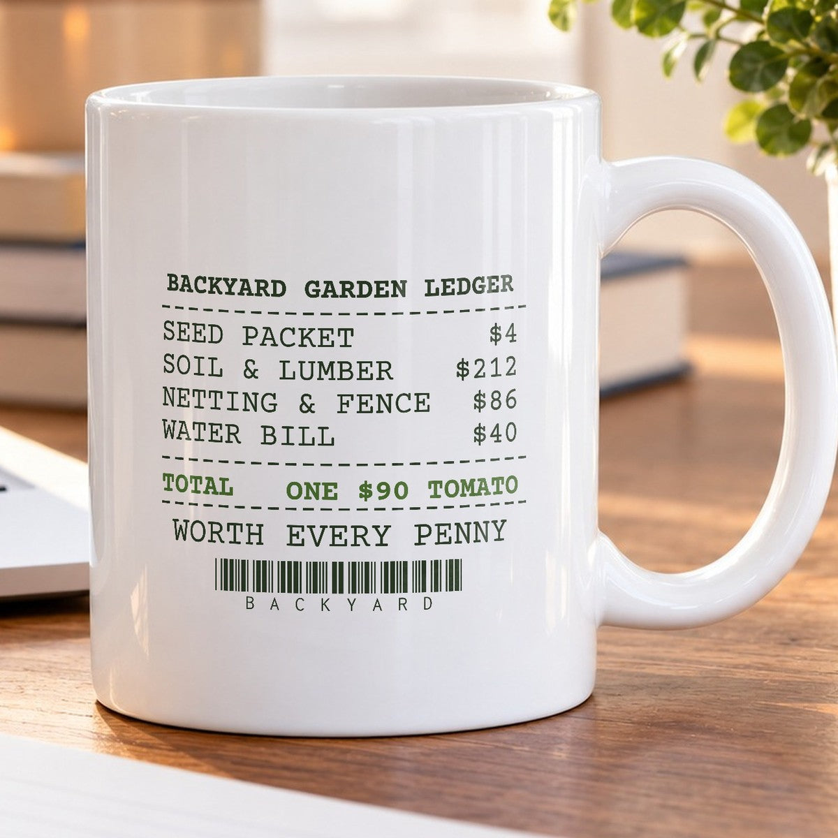 Funny Vegetable Garden Coffee Mug Ninety Dollar Tomato Receipt - photo 5