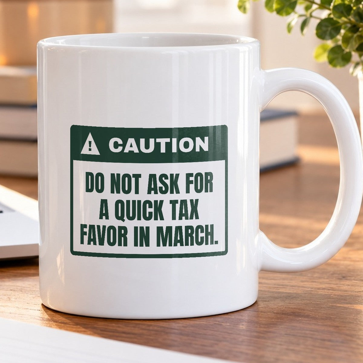 Funny Accountant Coffee Mug No Quick Favors Caution Label - photo 5