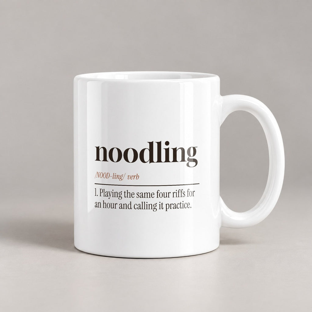 Funny Guitarist Coffee Mug Noodling Dictionary Definition For Musicians - photo 1