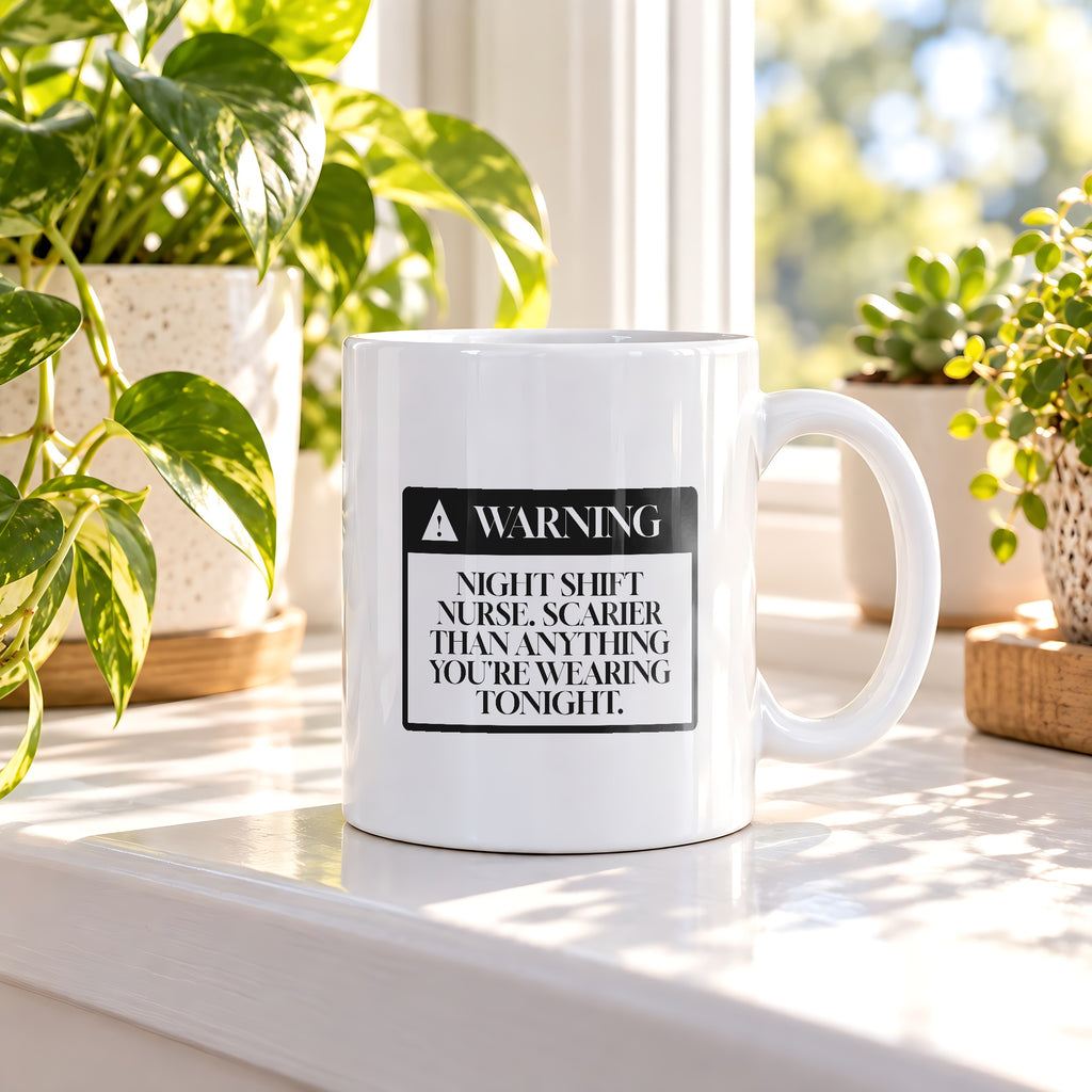 Funny Halloween Coffee Mug Night Shift Nurse Warning For Nurses - photo 3