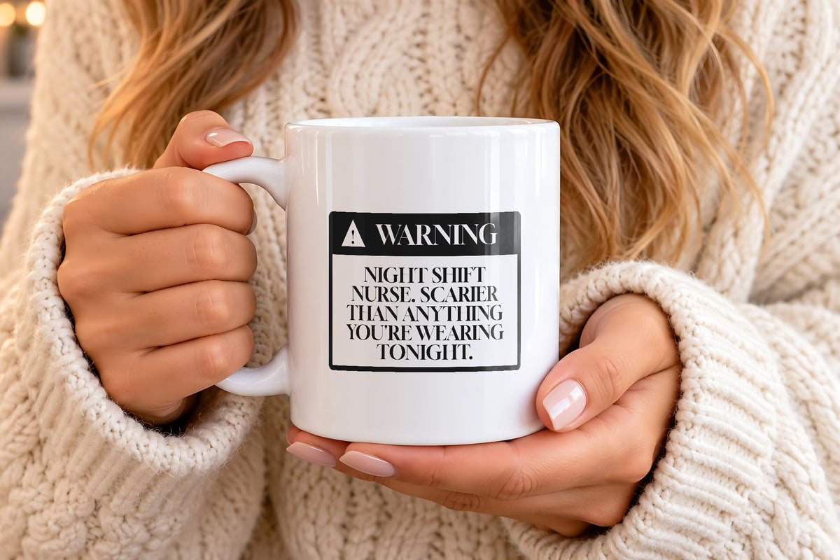 Funny Halloween Coffee Mug Night Shift Nurse Warning For Nurses - photo 4