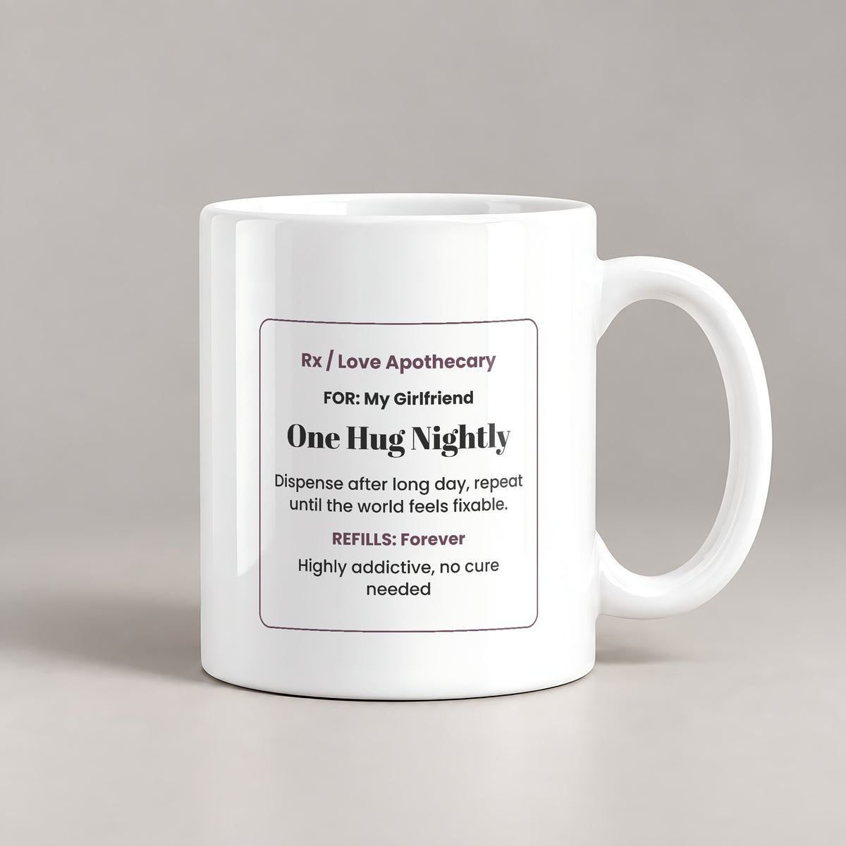 Funny Girlfriend Coffee Mug One Hug Nightly For Girlfriend - photo 1