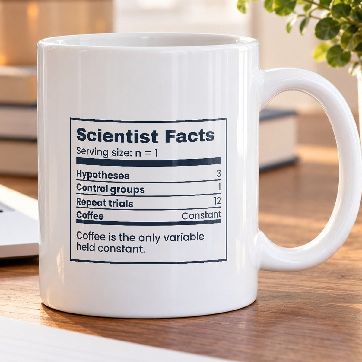 Funny Science Nerd Coffee Mug Scientist Facts Nutrition Label - photo 5