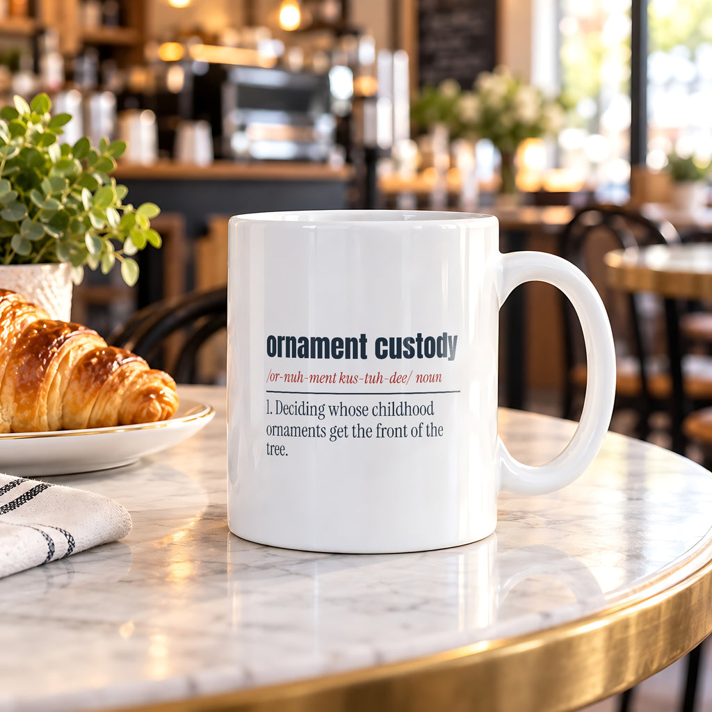 Funny Christmas Coffee Mug Ornament Custody Dictionary Newlyweds - photo 3