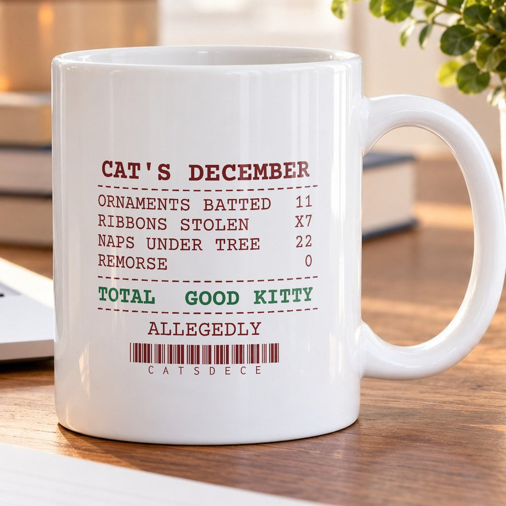 Funny Christmas Cat Coffee Mug Ornaments Batted 11 Remorse 0 Receipt - photo 5