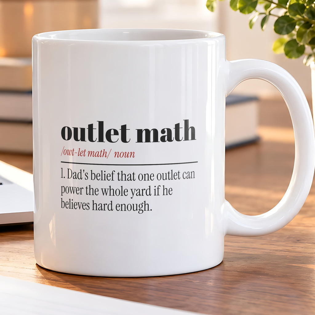 Funny Dad Christmas Coffee Mug Outlet Math Dictionary Christmas Lights - photo 5