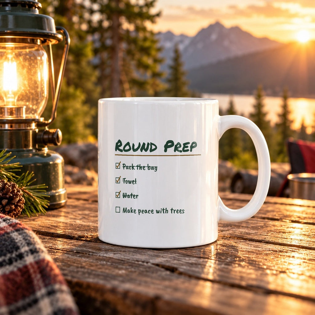 Funny Disc Golf Coffee Mug Round Prep Checklist - photo 2