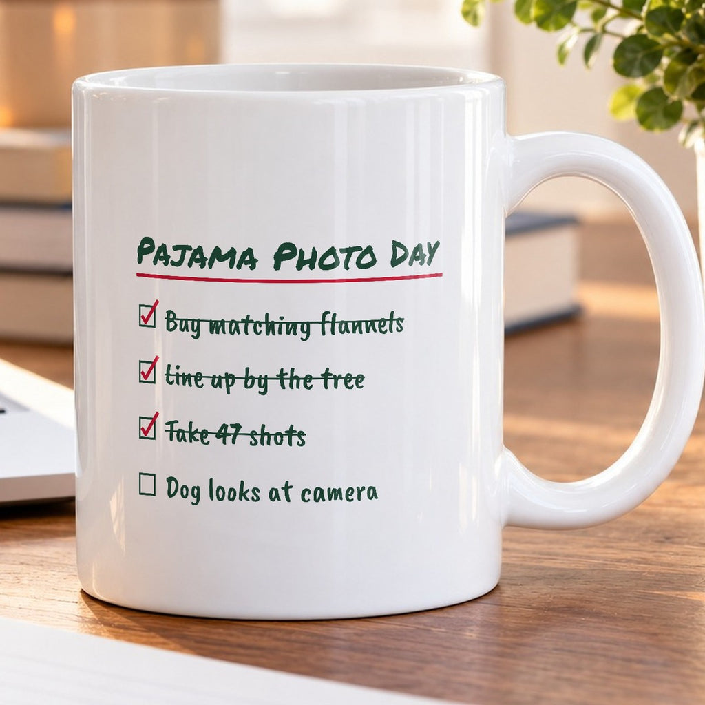 Funny Christmas Family Coffee Mug Matching Pajama Photo Checklist - photo 5
