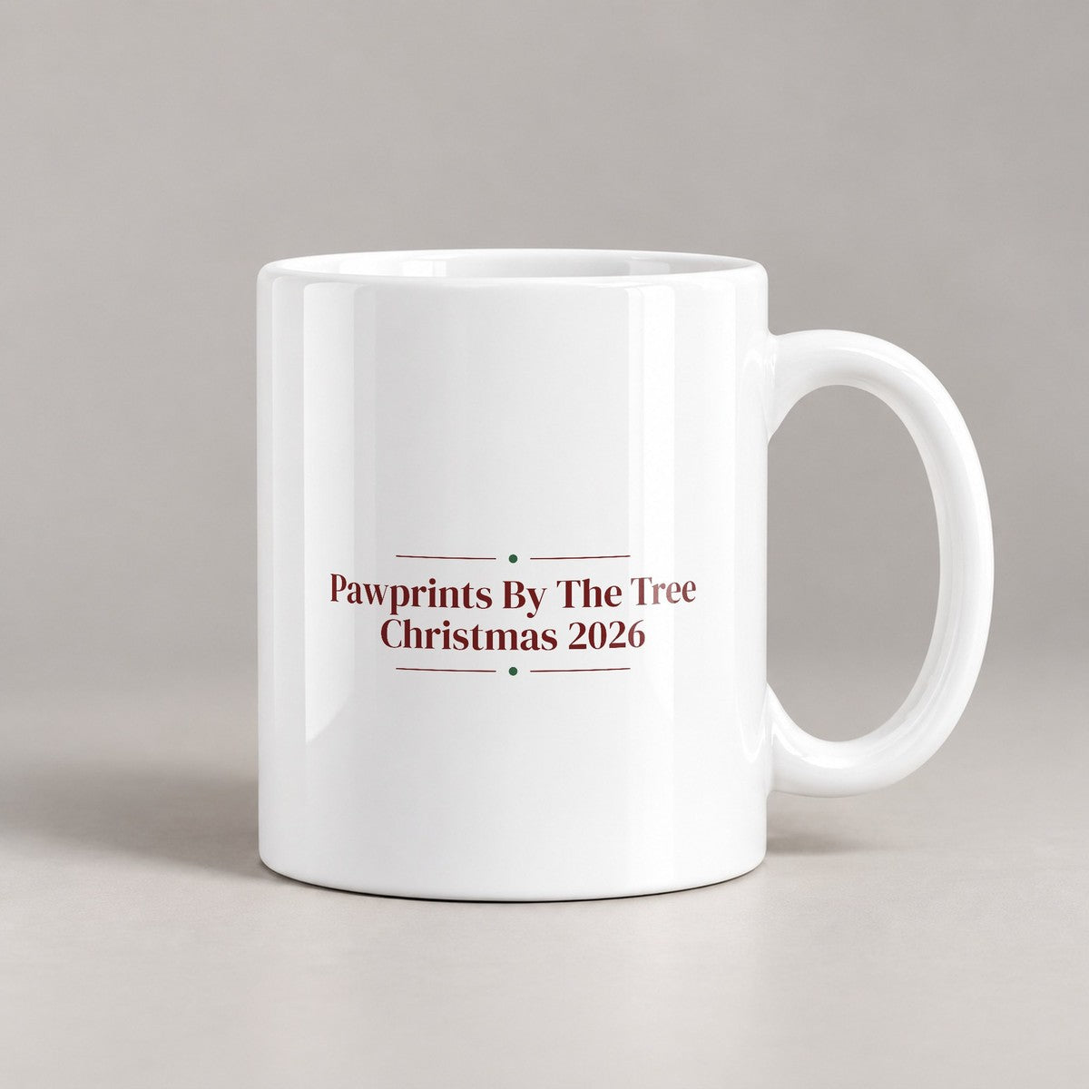 Christmas Dog Coffee Mug Pawprints By The Tree 2026 - photo 2