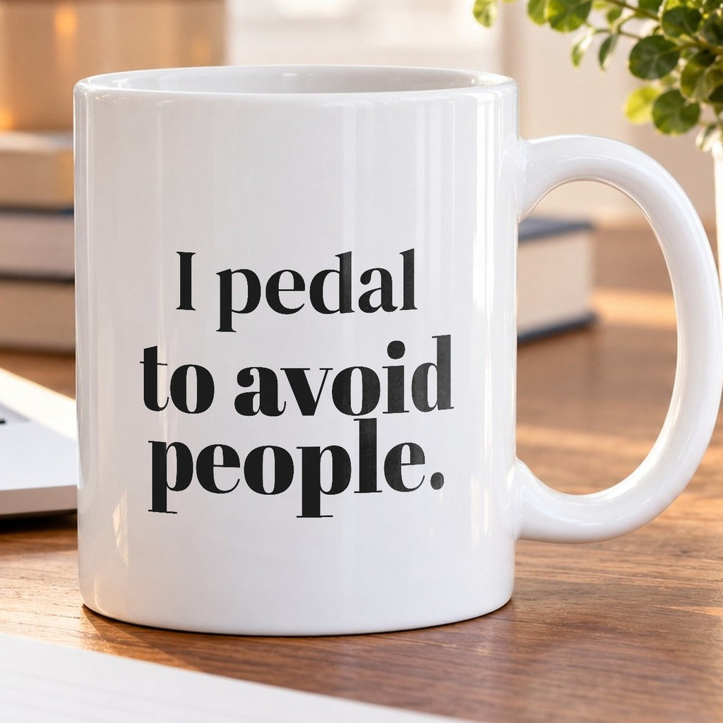 Cycling Coffee Mug I Pedal To Avoid People - photo 5