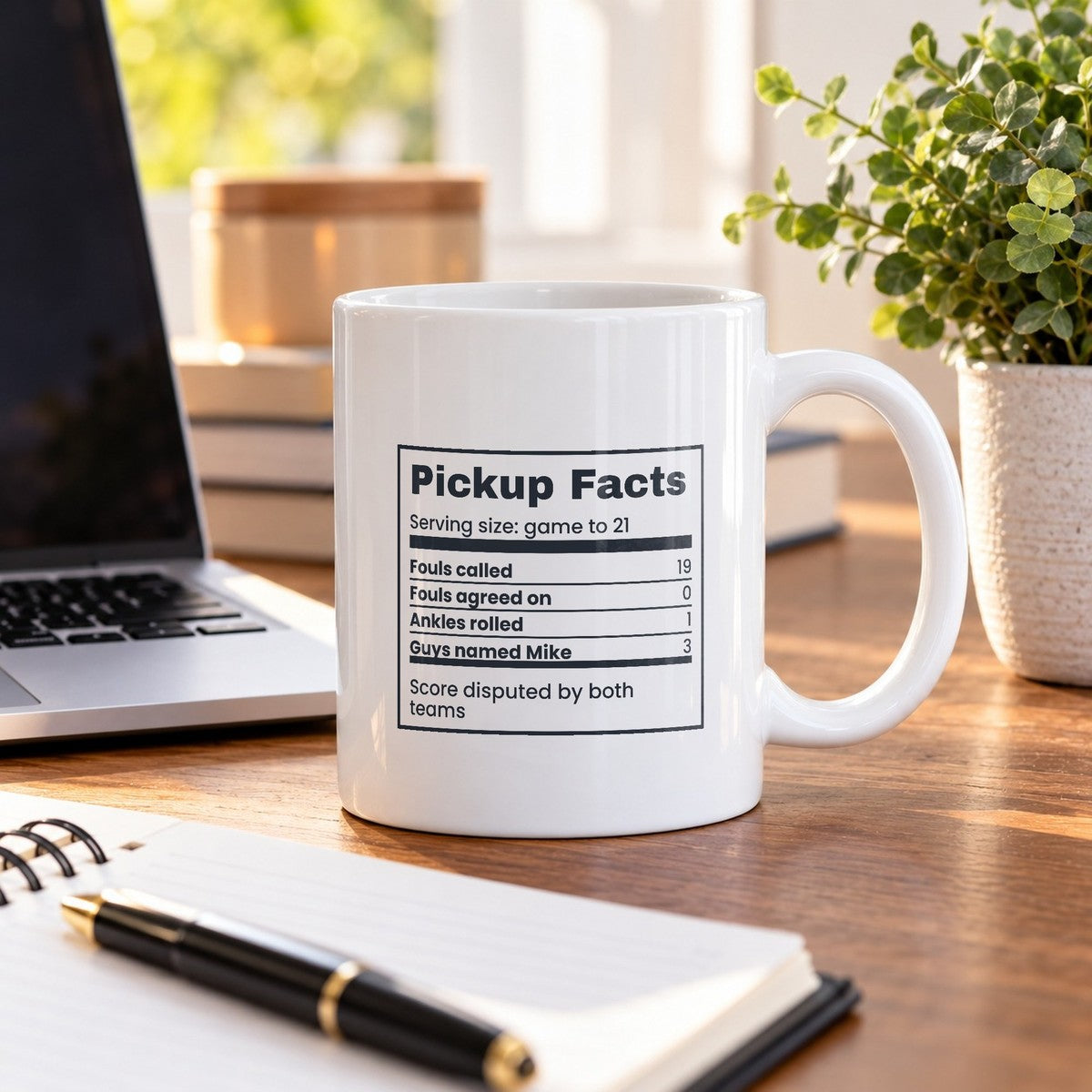 Funny Basketball Coffee Mug Pickup Facts Fouls Called For Hoopers - photo 2