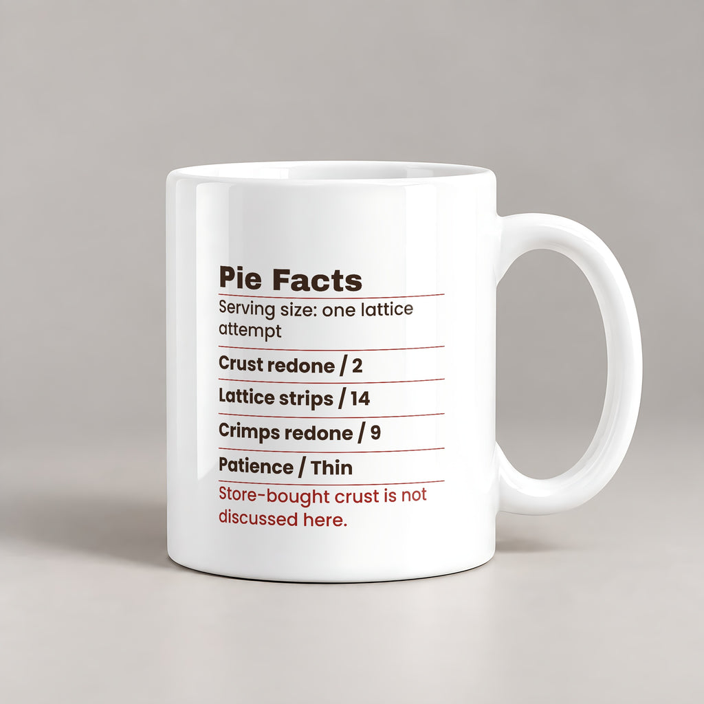 Funny Baking Coffee Mug Pie Facts Crimps Redone For Pie Bakers - photo 1