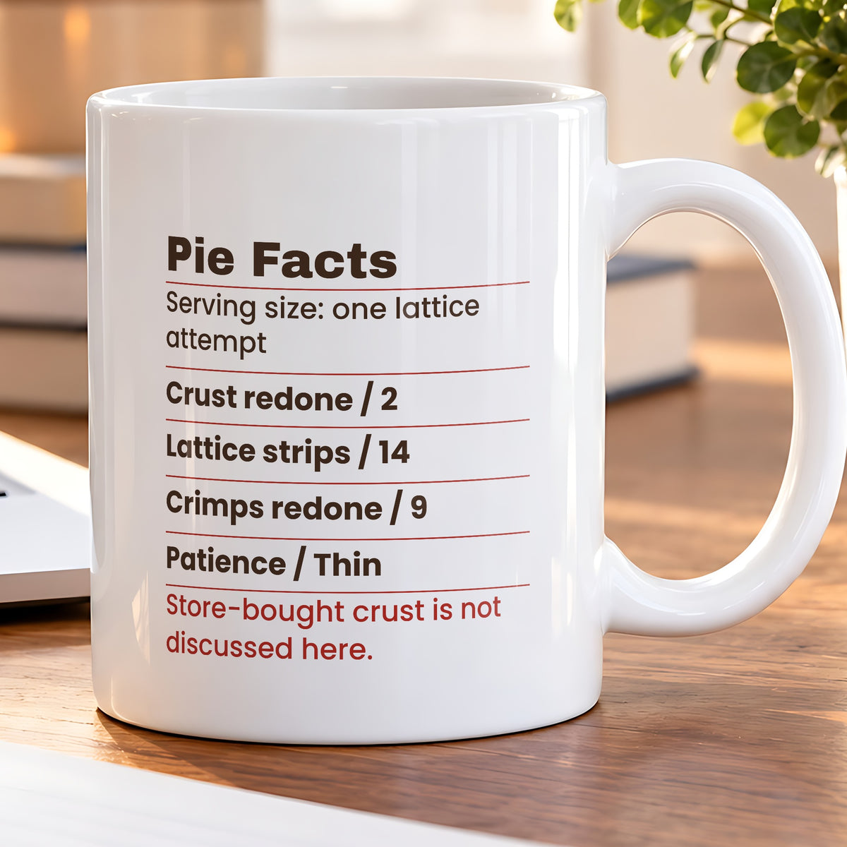 Funny Baking Coffee Mug Pie Facts Crimps Redone For Pie Bakers - photo 5