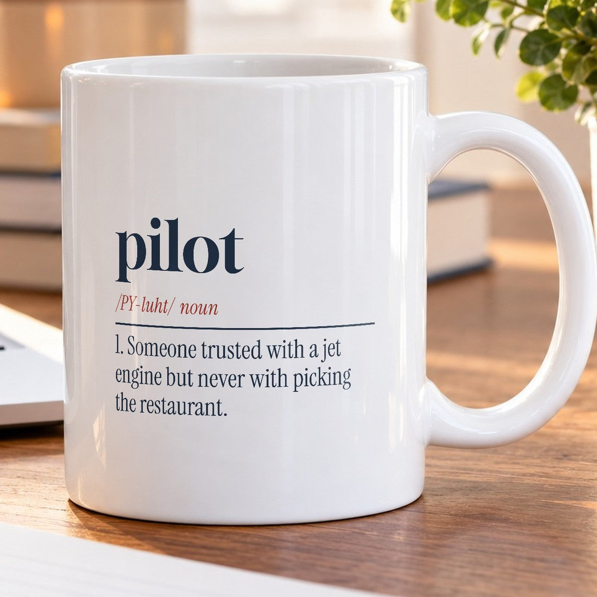 Pilot Coffee Mug Trusted With A Jet Not Dinner - photo 5