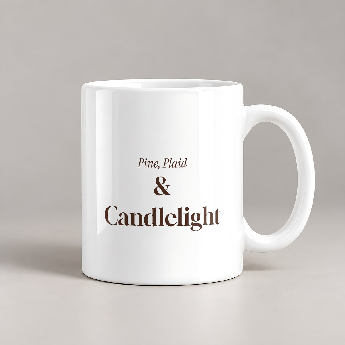 Cozy Christmas Coffee Mug Pine Plaid And Candlelight - photo 1