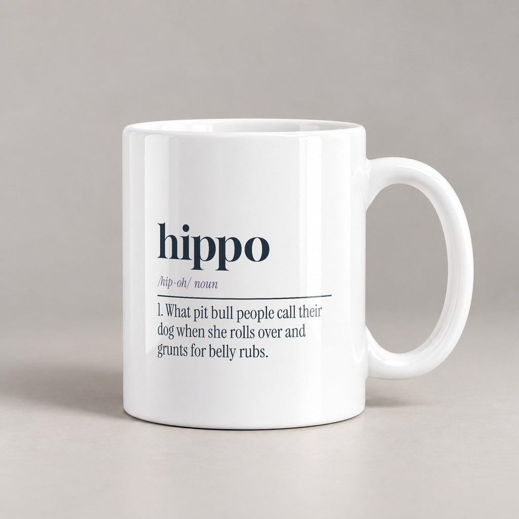 Funny Pit Bull Mug Not A Dog A Couch Hippo Dictionary Cup - photo 2