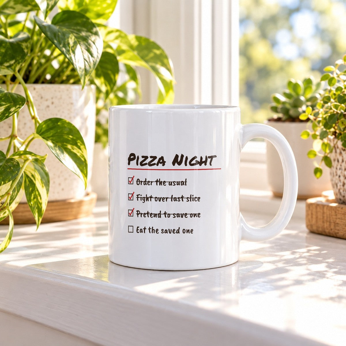Pizza Night Checklist Coffee Mug For Pizza Lovers - photo 1