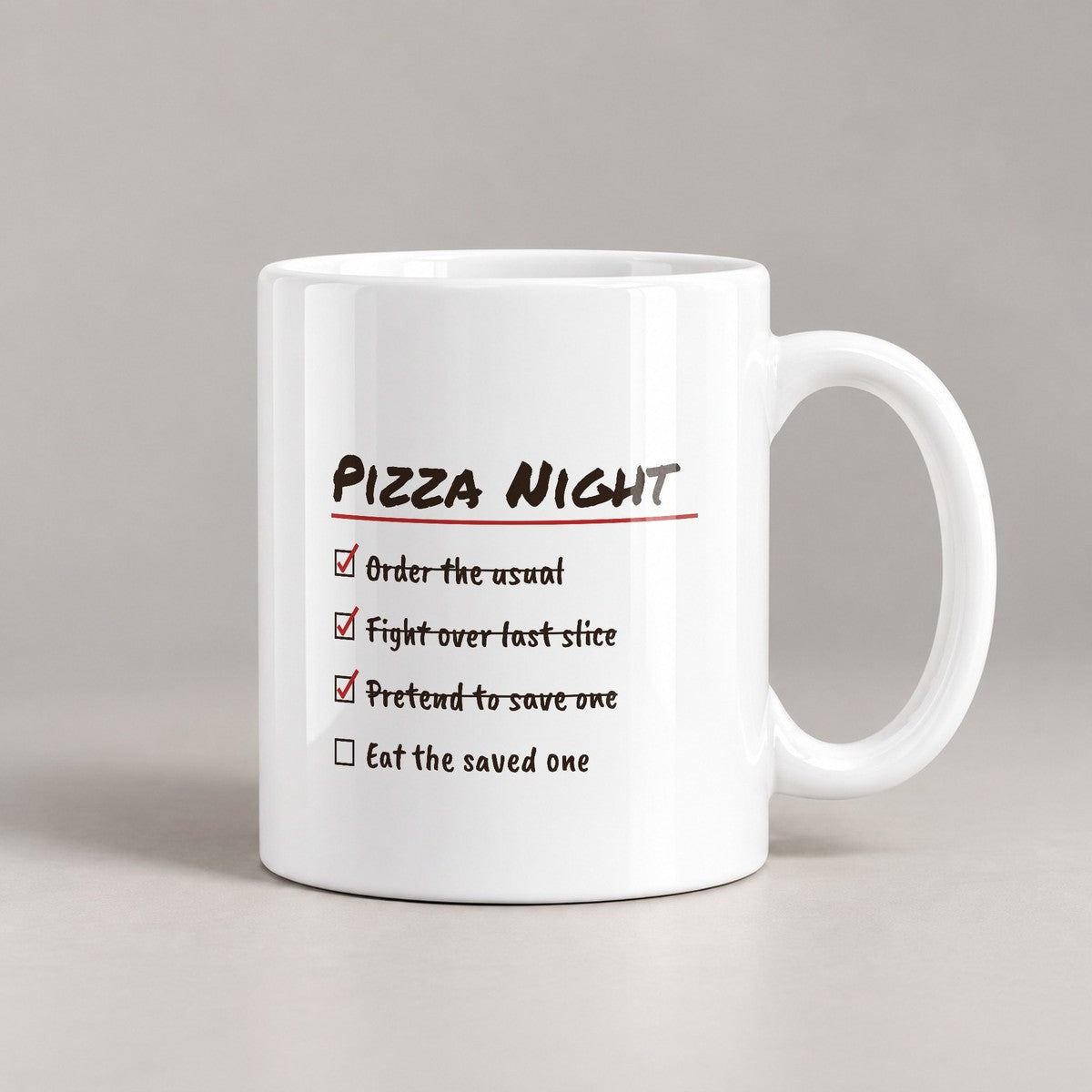 Pizza Night Checklist Coffee Mug For Pizza Lovers - photo 3