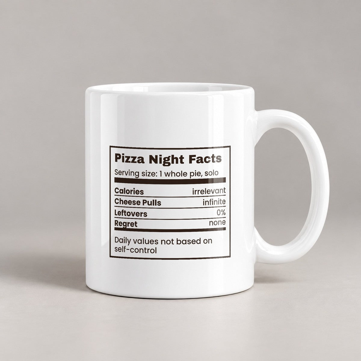 Pizza Night Coffee Mug "Regret 0%" - photo 2