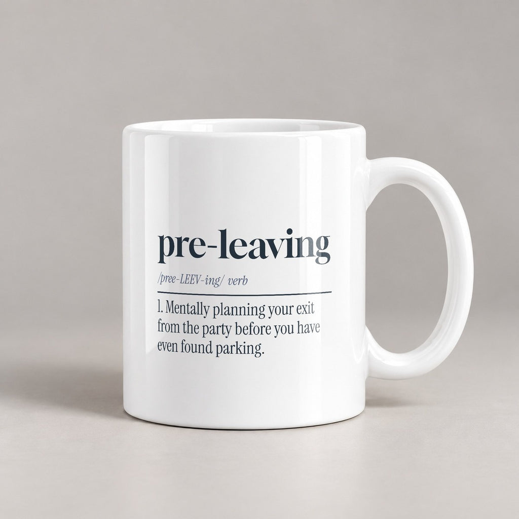 Funny Introvert Coffee Mug Pre-Leaving Dictionary Definition - photo 3