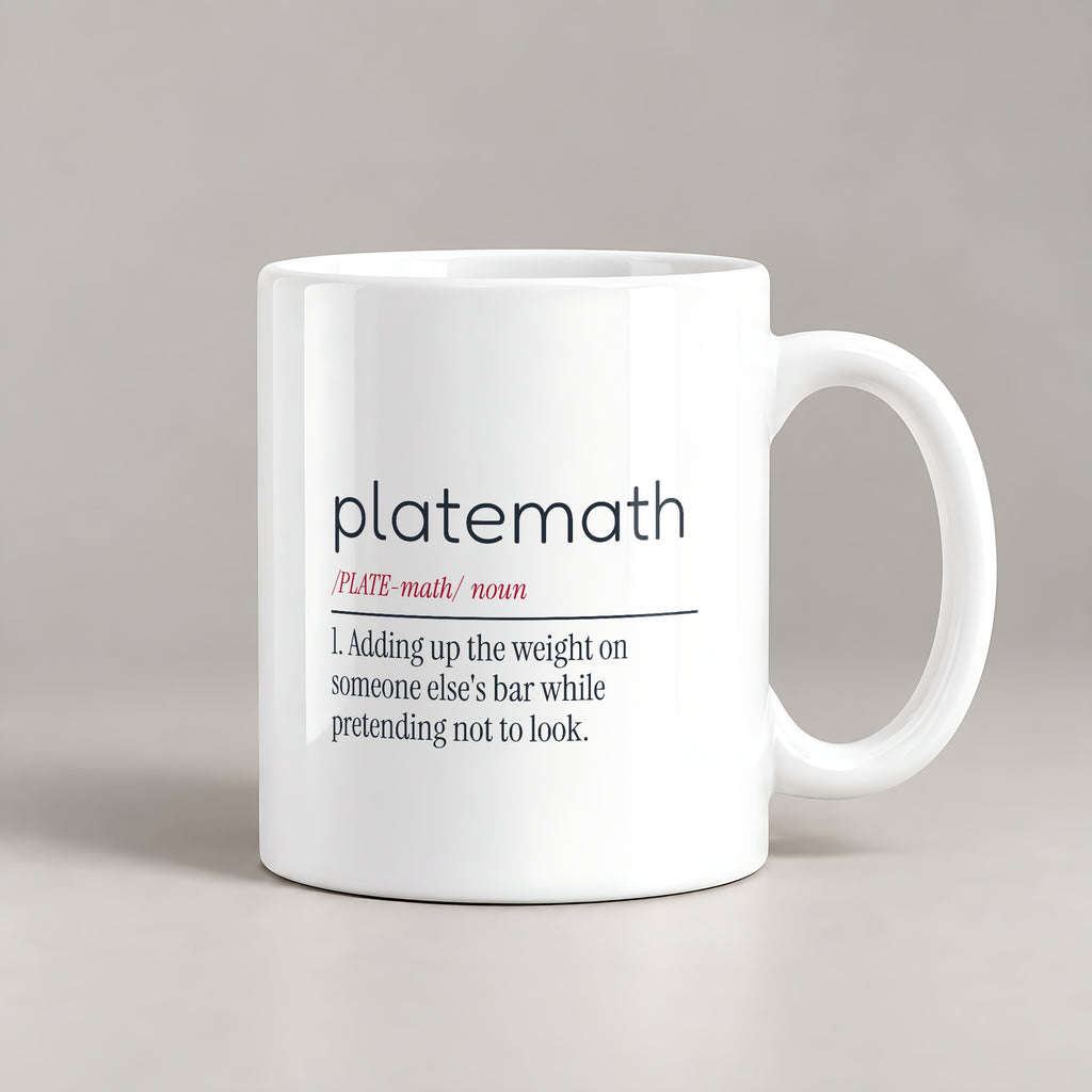 Funny Weightlifting Coffee Mug Platemath Definition For Lifters - photo 2