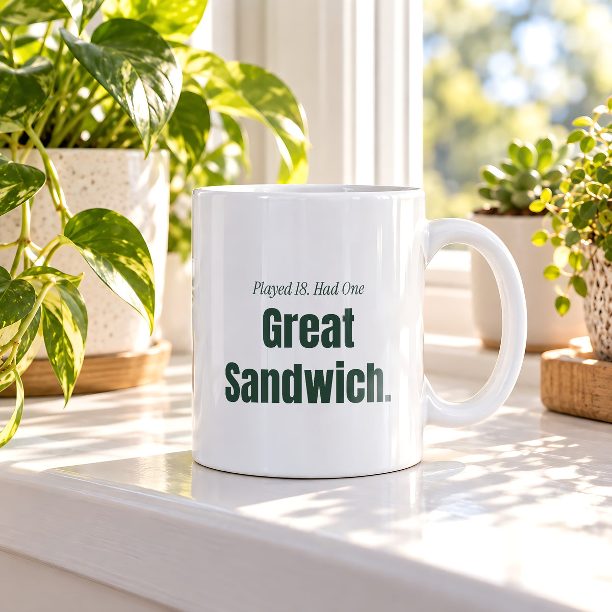 Funny Golf Coffee Mug Played 18 Had One Great Sandwich For Golfers - photo 2