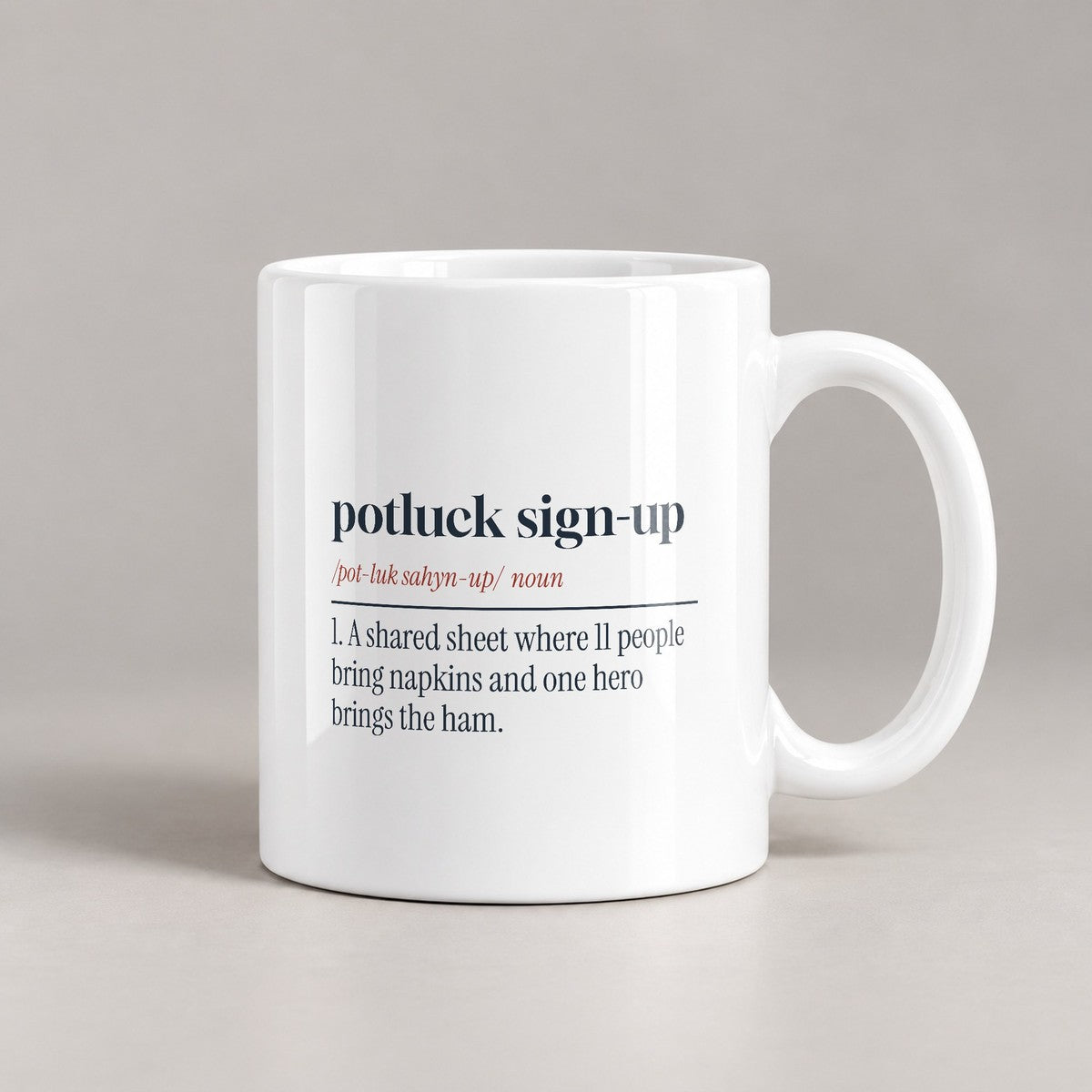 Funny Christmas Coworker Coffee Mug Potluck Sign-Up Definition - photo 3