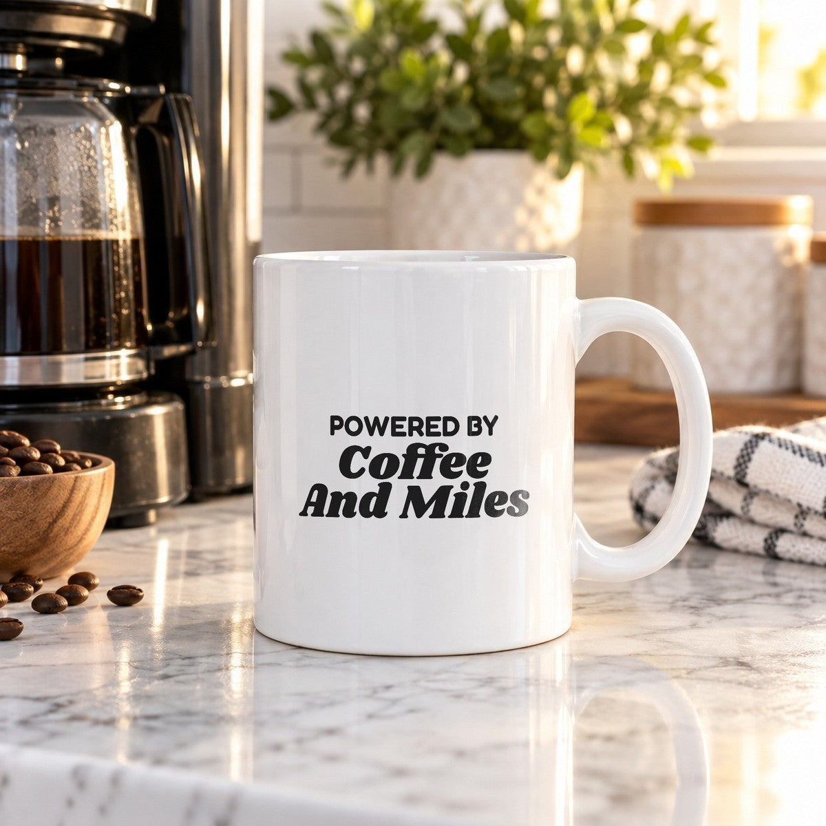 Powered By Coffee And Miles Coffee Mug For Drivers - photo 1