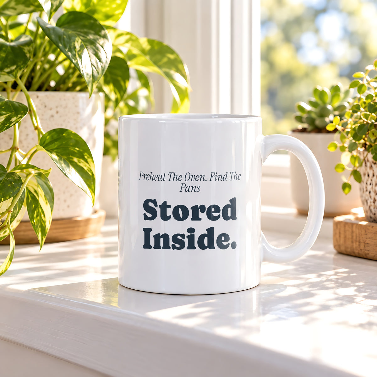 Funny Baking Coffee Mug Preheat The Oven Find The Pans Stored Inside - photo 2