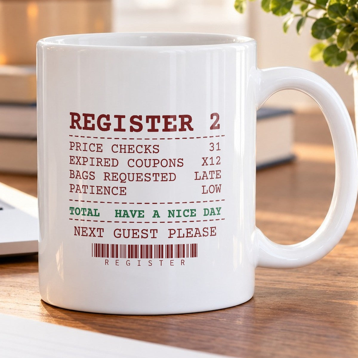 Funny Christmas Retail Coffee Mug Price Checks 31 Register Receipt - photo 5
