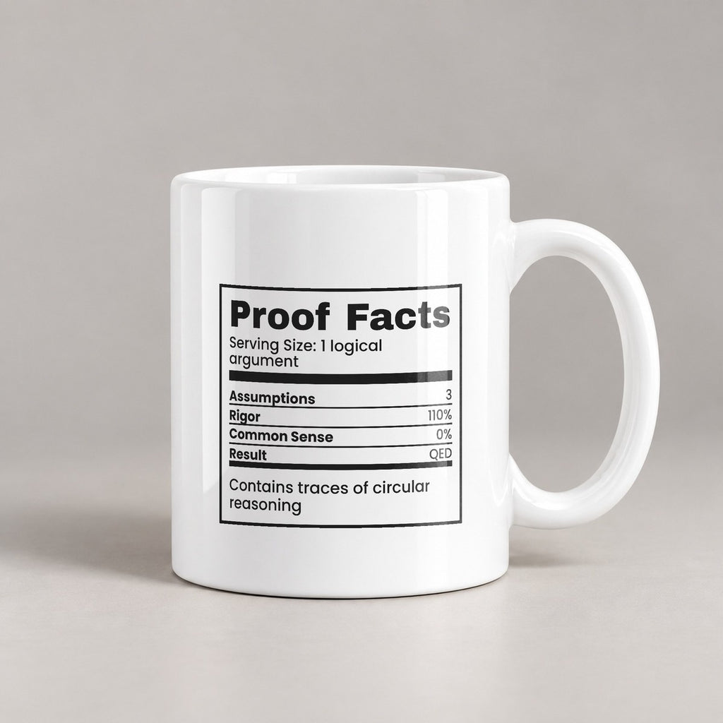 Math Lover Coffee Mug Proof Facts 0% Common Sense - photo 1
