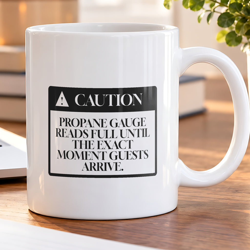 Funny Grill Dad Coffee Mug Propane Gauge Lies For Dad - photo 5