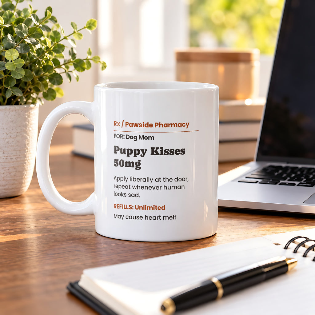 Funny Dog Mom Coffee Mug Puppy Kisses Prescription For Dog Lovers - photo 4