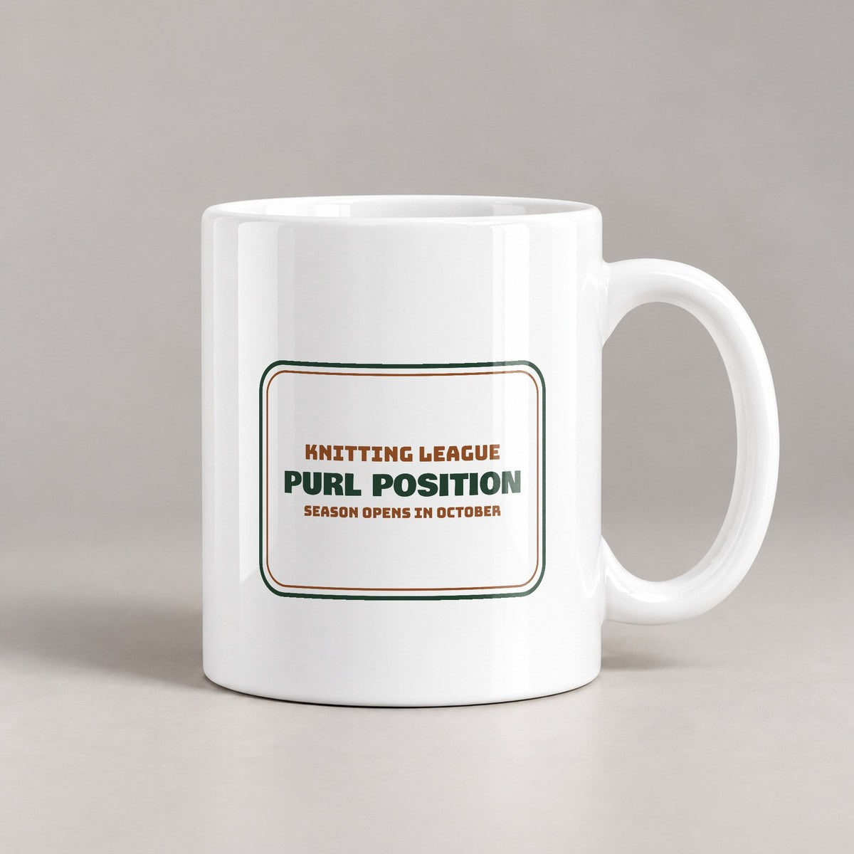 Funny Knitting Coffee Mug Purl Position Knitting League For Knitters - photo 2